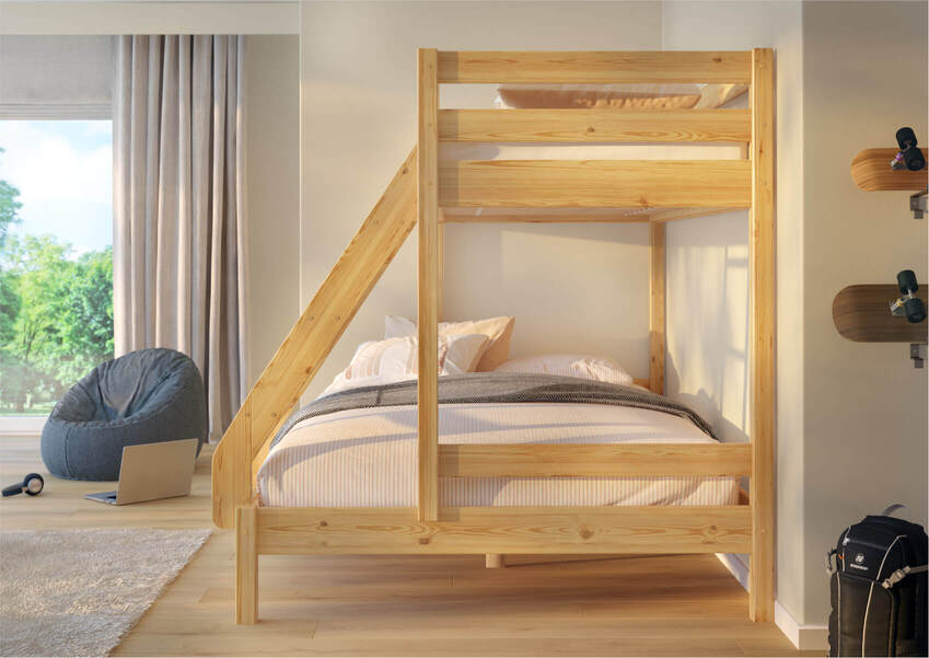 łóżko piętrowe 3 osobowe